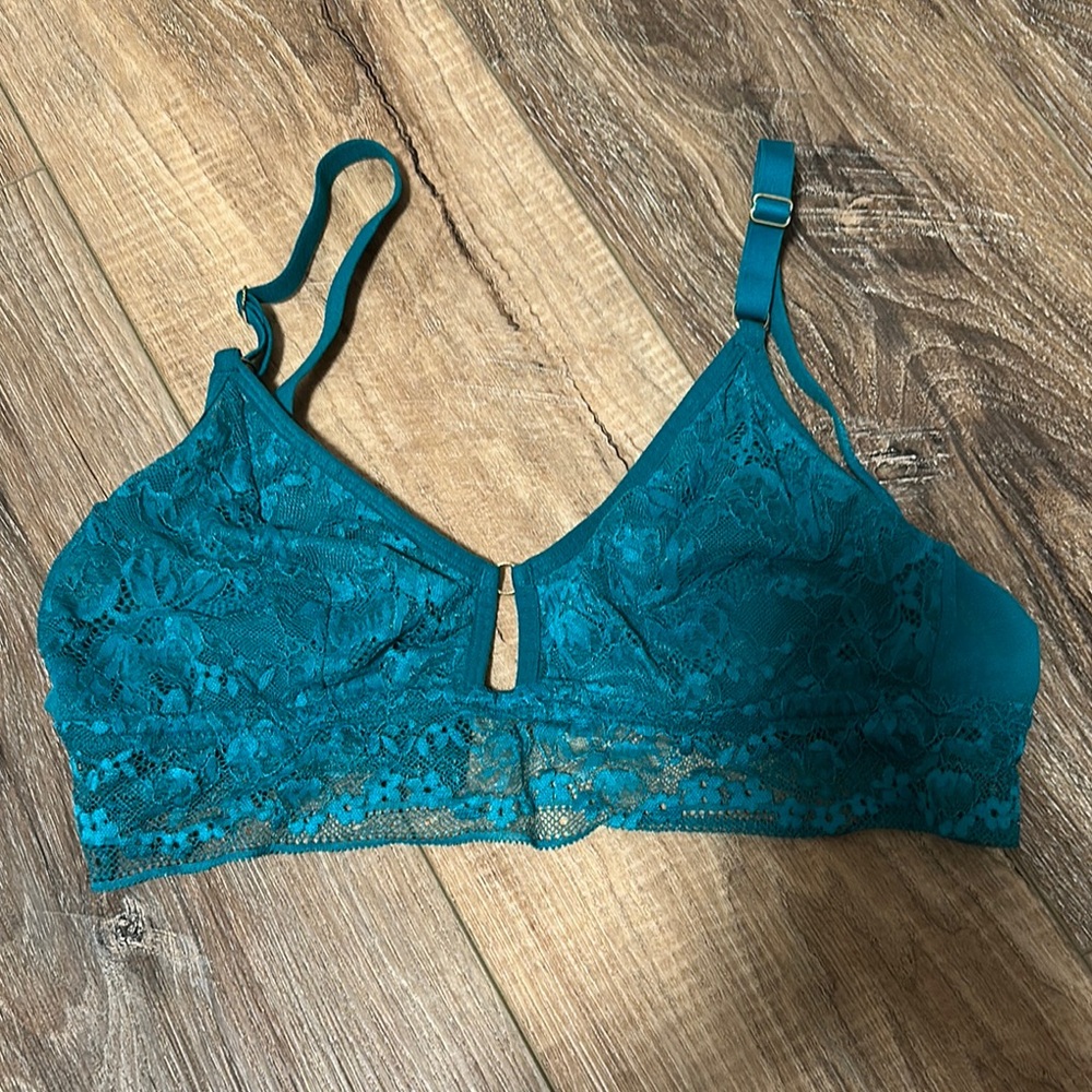 Auden Blue Lace Bra with Adjustable Straps